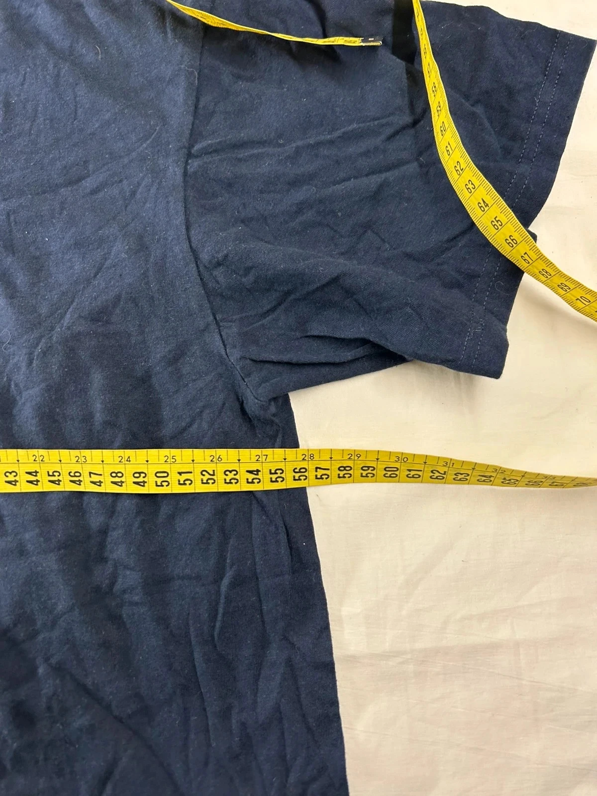 T-shirt bleu marine imprimé merci vintage starworld – photo 8